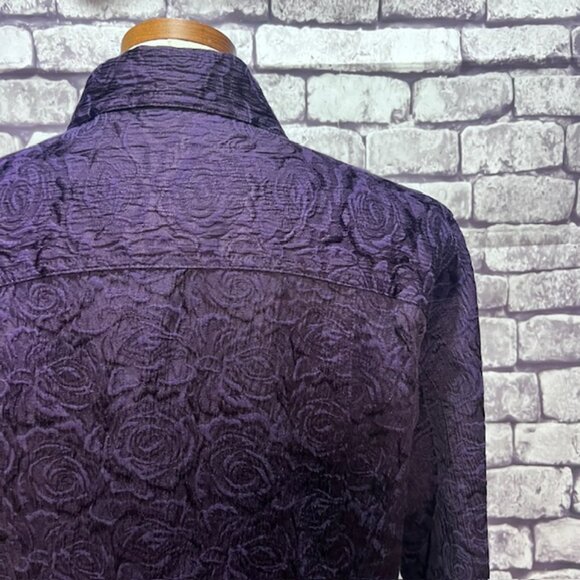 Chico's Purple Long Sleeve Jacket Size XL - Picture 6 of 8